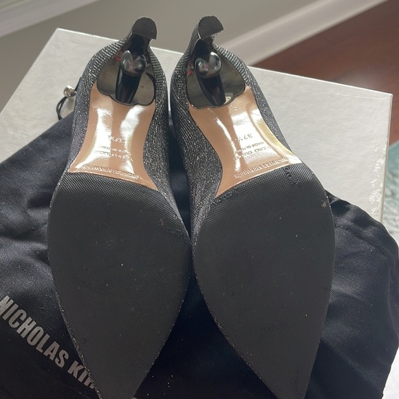 Nicholas Kirkwood silver sparkle heels sz 37.5 - Picture 9 of 10